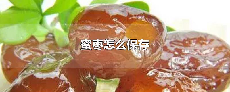 蜜枣怎么保存-最新蜜枣怎么保存整理解答