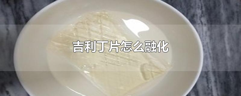 吉利丁片怎么融化