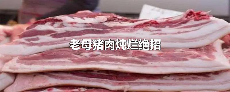 老母猪肉炖烂绝招