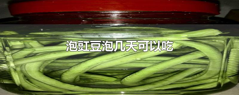 泡豇豆泡几天可以吃-最新泡豇豆泡几天可以吃整理解答