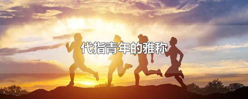 代指青年的雅称