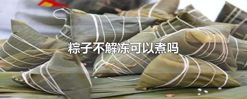 粽子不解冻可以煮吗-最新粽子不解冻可以煮吗整理解答