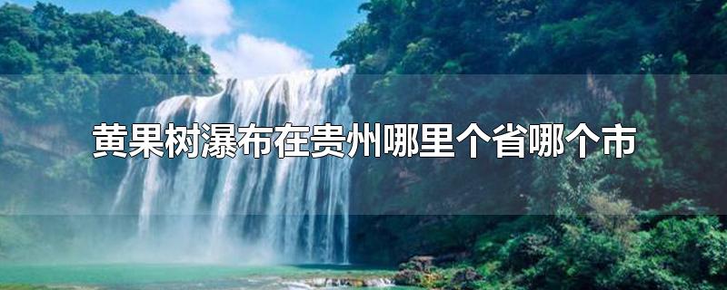 黄果树瀑布在贵州哪里个省哪个市-最新黄果树瀑布在贵州哪里个省哪个市整理解答