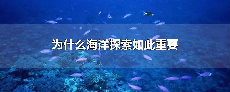 为什么海洋探索如此重要