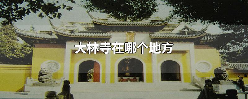 大林寺在哪个地方