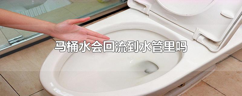 马桶水会回流到水管里吗