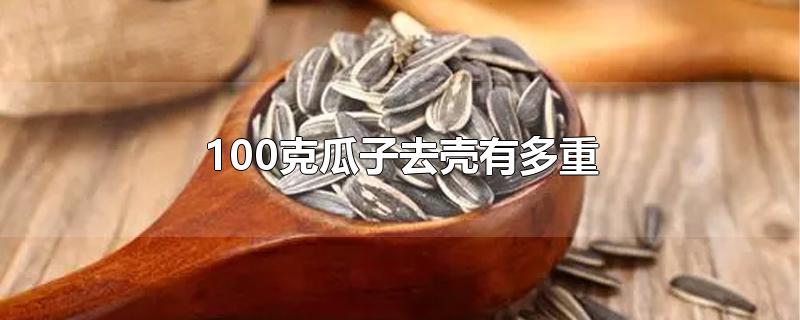 100克瓜子去壳有多重