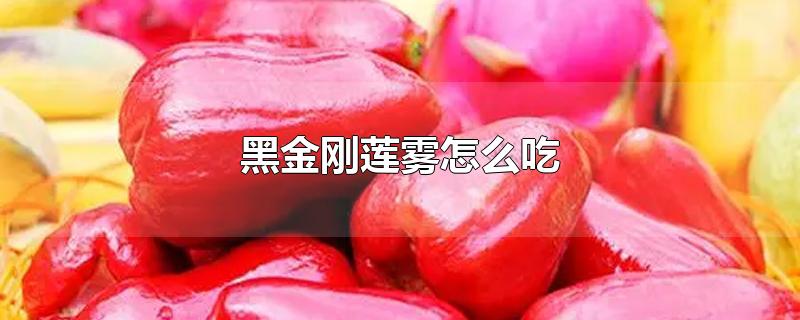 黑金刚莲雾怎么吃