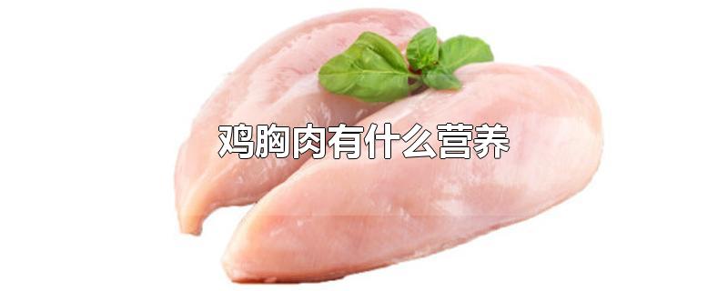 鸡胸肉有什么营养-最新鸡胸肉有什么营养整理解答