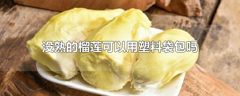 没熟的榴莲可以用塑料袋包吗