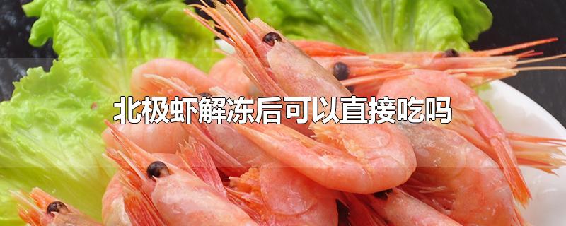 北极虾解冻后可以直接吃吗-最新北极虾解冻后可以直接吃吗整理解答