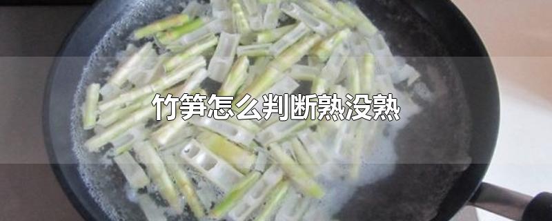 竹笋怎么判断熟没熟