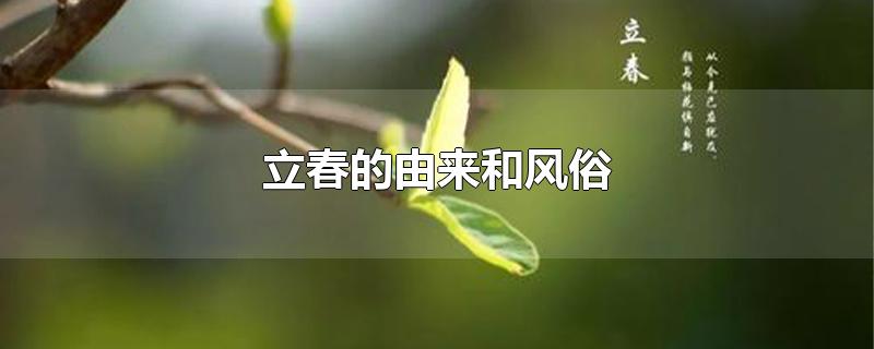 立春的由来和风俗-最新立春的由来和风俗整理解答