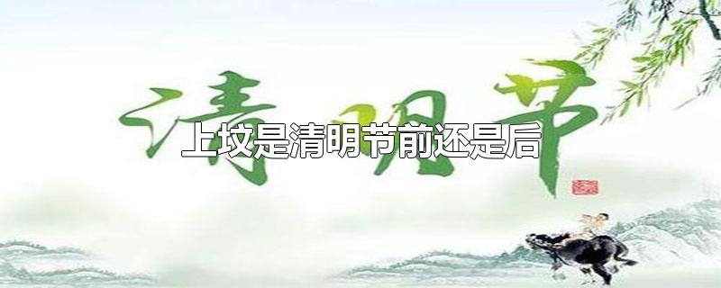 上坟是清明节前还是后