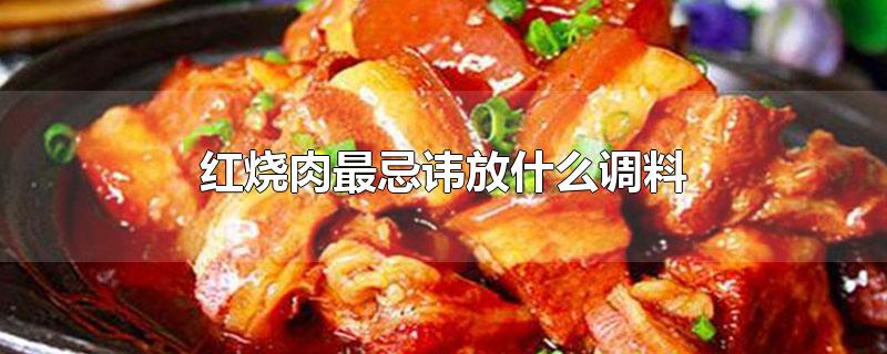 红烧肉最忌讳放什么调料