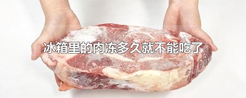 冰箱里的肉冻多久就不能吃了-最新冰箱里的肉冻多久就不能吃了整理解答