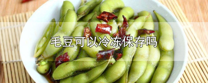 毛豆可以冷冻保存吗