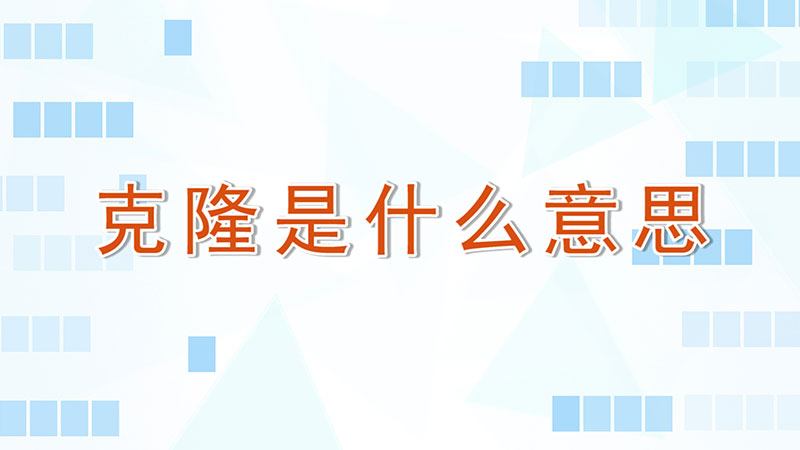 克隆是什么意思-最新克隆是什么意思整理解答