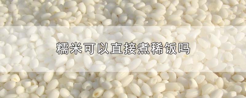 糯米可以直接煮稀饭吗-最新糯米可以直接煮稀饭吗整理解答