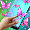 PinkSparklyButterfliesonScreen