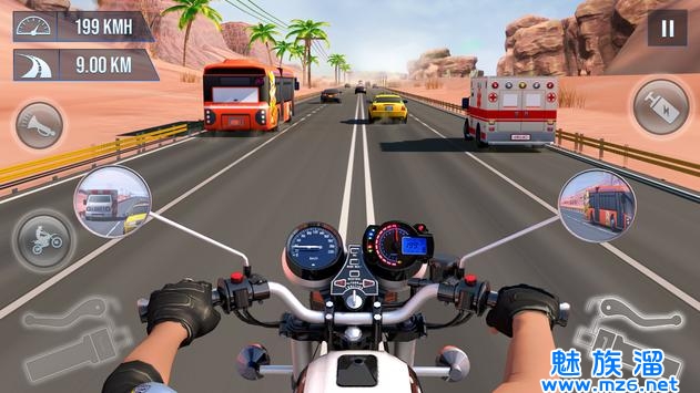 摩托交通赛车3D(Moto Traffic Racing 3D Game)-热血沸腾的摩托车驾驶游戏